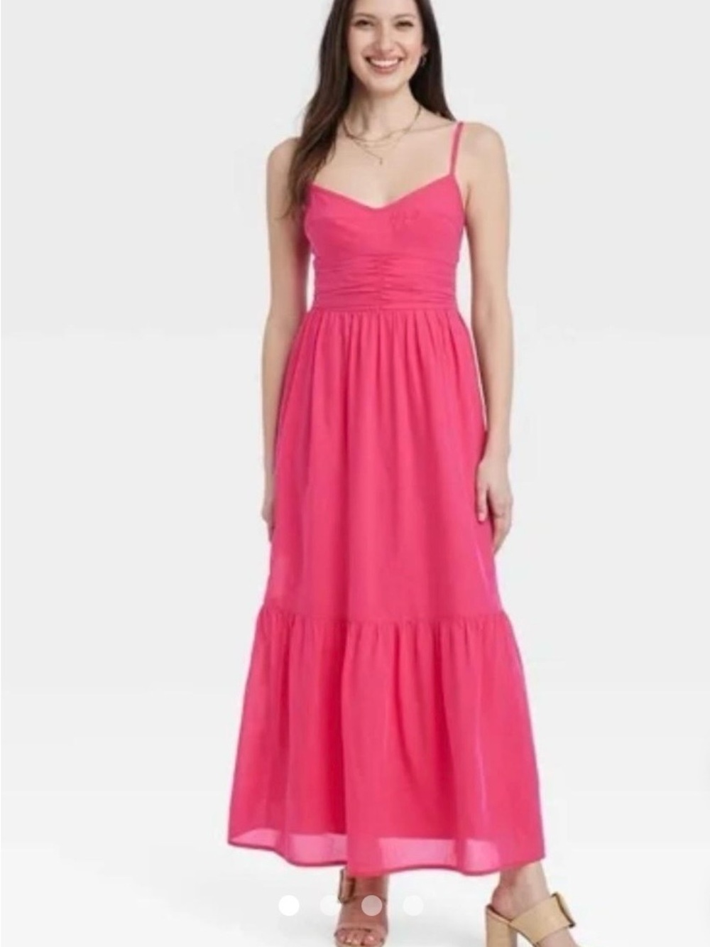 Universal Thread Hot Pink Spaghetti-Strap Maxi Dress